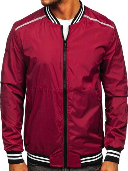 Men's Lightweight Bomber Jacket Claret Bolf M10298