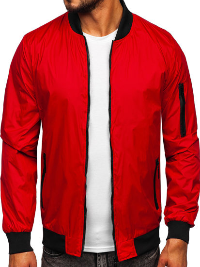 Men's Lightweight Bomber Jacket Red Bolf 5M708