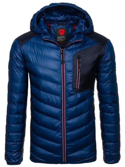 Men's Lightweight Down Jacket Navy Blue Bolf 1901