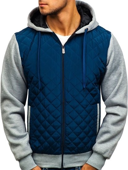 Men's Lightweight Down Jacket Navy Blue Bolf a91