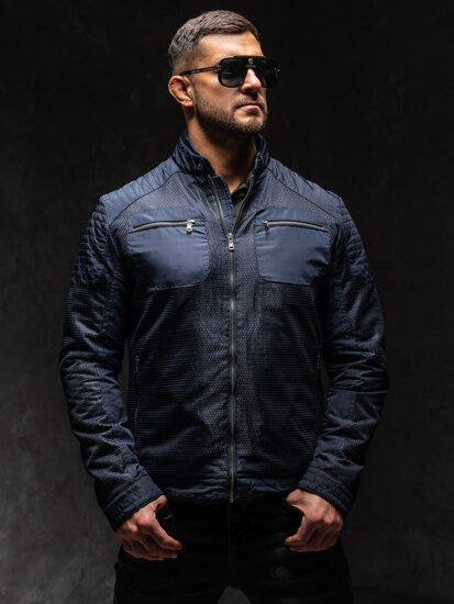 Men's Lightweight Jacket Navy Blue Bolf 1702A1