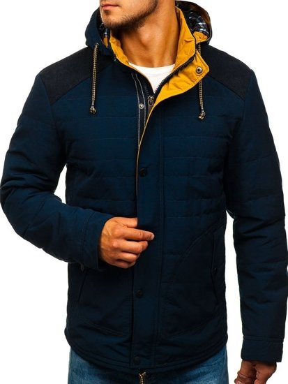 Men's Lightweight Jacket Navy Blue Bolf 1815