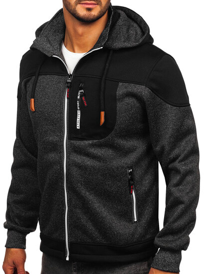 Men's Lightweight Jacket with hood Graphite Bolf TC1268