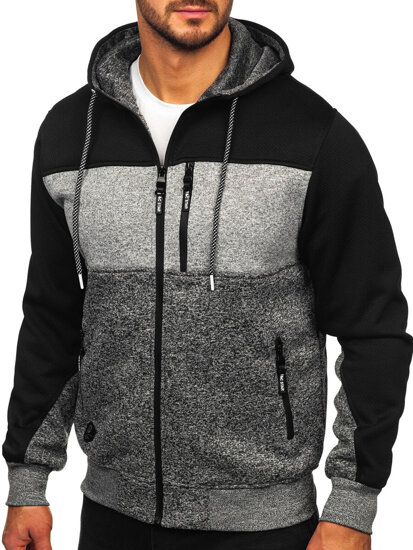 Men's Lightweight Jacket with hood Grey Bolf TC1206