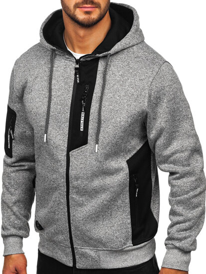 Men's Lightweight Jacket with hood Grey Bolf TC1211