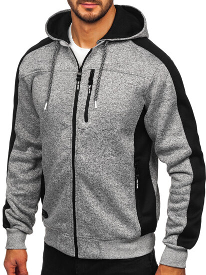 Men's Lightweight Jacket with hood Grey Bolf TC1230