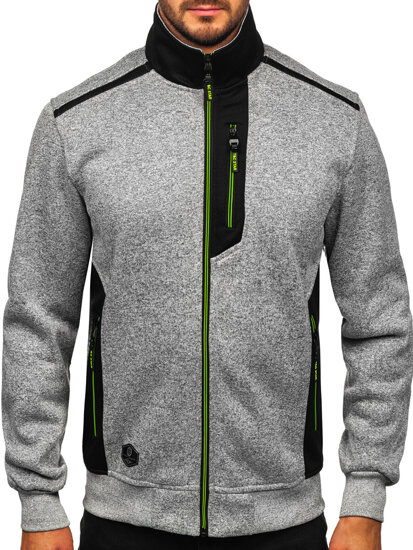 Men's Lightweight Jacket with stand up collar Grey Bolf TC1232