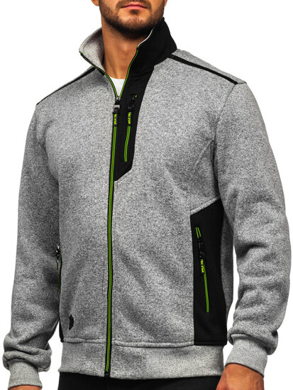 Men's Lightweight Jacket with stand up collar Grey Bolf TC1232