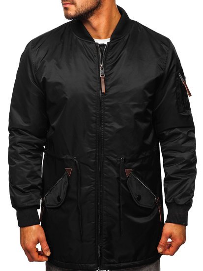 Men's Lightweight Parka Jacket Black Bolf JK363