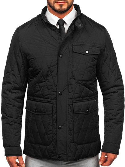 Men s Lightweight Quilted Jacket Black Bolf 22M19