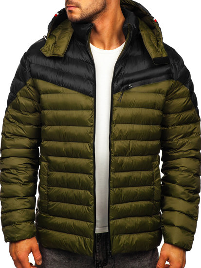 Men's Lightweight Quilted Jacket Green Bolf M13012