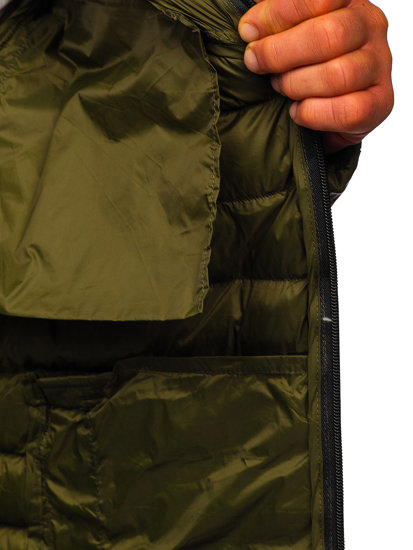 Men's Lightweight Quilted Jacket Green Bolf M13012