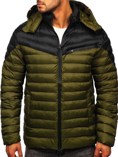 Men's Lightweight Quilted Jacket Green Bolf M13012