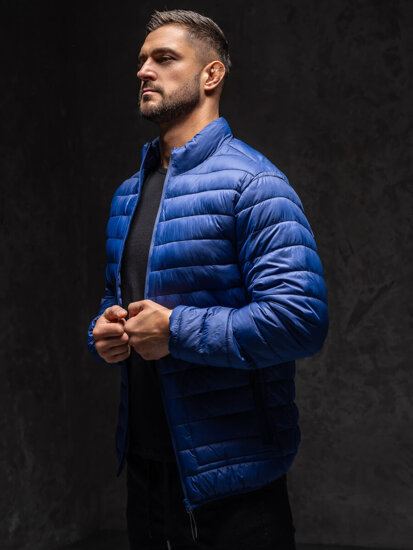 Men's Lightweight Quilted Jacket Navy Blue Bolf 13007