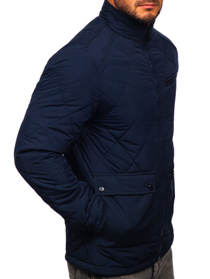 Men's Lightweight Quilted Jacket Navy Blue Bolf 22M11