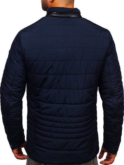 Men's Lightweight Quilted Jacket Navy Blue Bolf 22M12