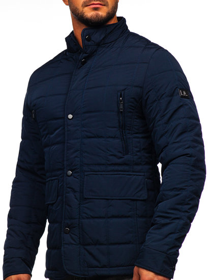 Men's Lightweight Quilted Jacket Navy Blue Bolf 22M16