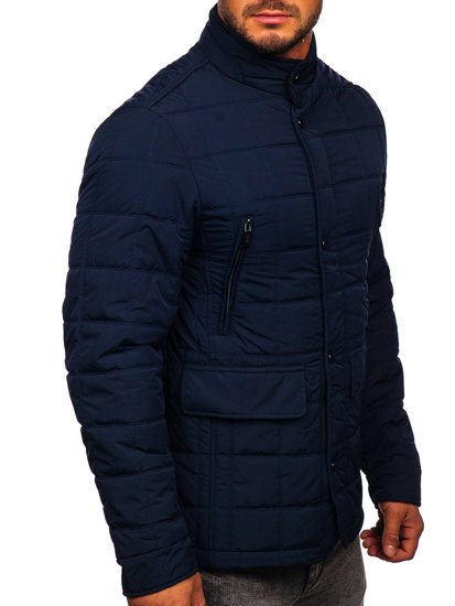 Men's Lightweight Quilted Jacket Navy Blue Bolf 22M16