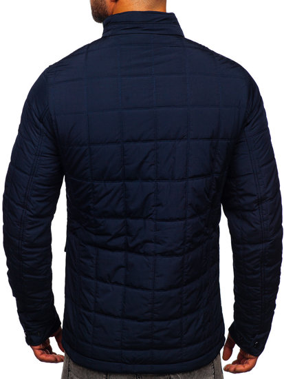 Men's Lightweight Quilted Jacket Navy Blue Bolf 22M16