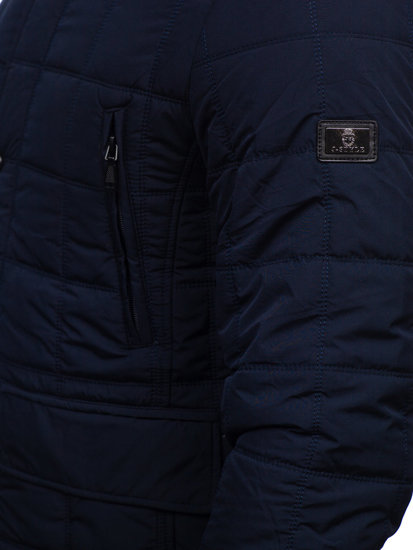 Men's Lightweight Quilted Jacket Navy Blue Bolf 22M16