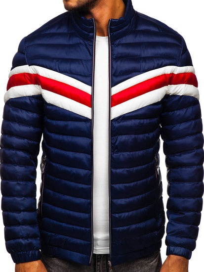 Men's Lightweight Quilted Jacket Navy Blue Bolf 6574