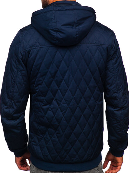 Men's Lightweight Quilted Jacket Navy Blue Bolf EX2211