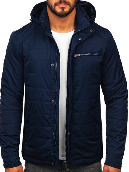 Men's Lightweight Quilted Jacket Navy Blue Bolf EX2215