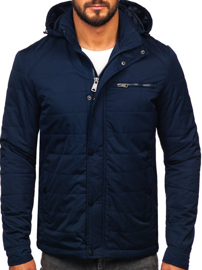 Men's Lightweight Quilted Jacket Navy Blue Bolf EX2215