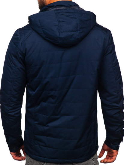 Men's Lightweight Quilted Jacket Navy Blue Bolf EX2215