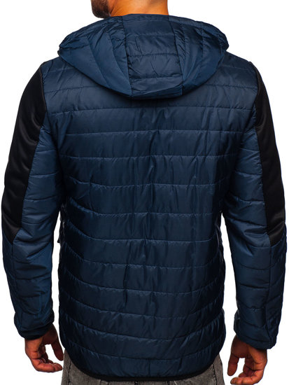 Men's Lightweight Quilted Jacket Navy Blue Bolf M10006