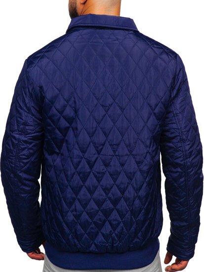 Men's Lightweight Quilted Jacket Navy Blue Bolf M13081