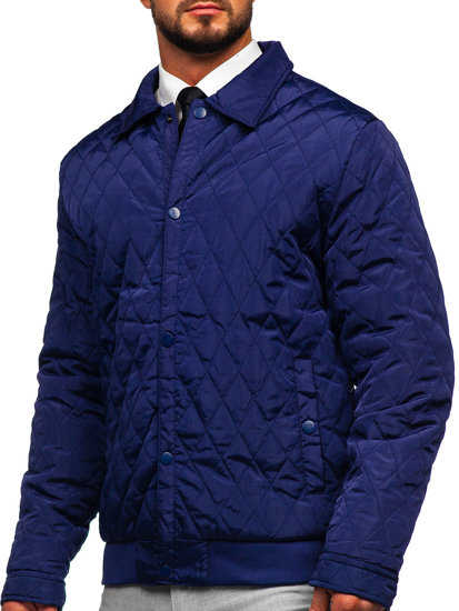 Men's Lightweight Quilted Jacket Navy Blue Bolf M13081