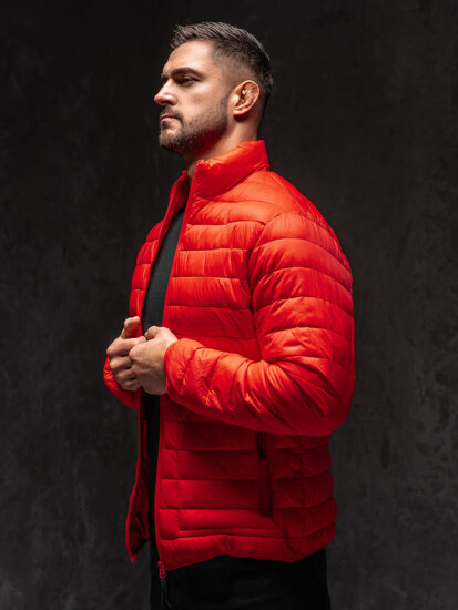 Men's Lightweight Quilted Jacket Red Bolf 13007