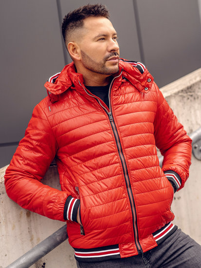 Men's Lightweight Quilted Jacket Red Bolf 6191A