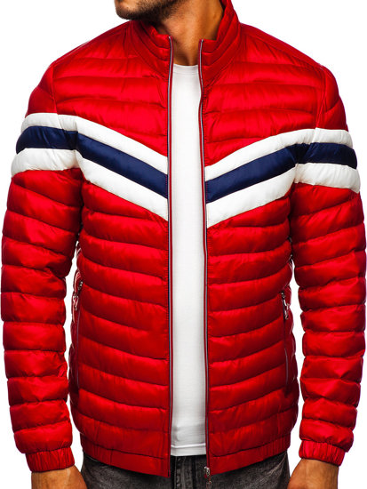 Men's Lightweight Quilted Jacket Red Bolf 6574