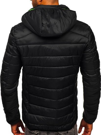 Men's Lightweight Quilted Sport Jacket Black Bolf BK031