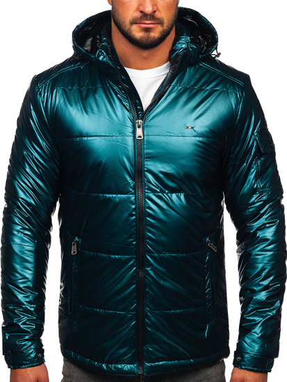 Men's Lightweight Quilted Sport Jacket Green Bolf 2137