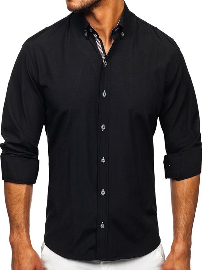 Men's Long Sleeve Shirt Black Bolf 20718