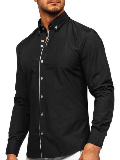 Men's Long Sleeve Shirt Black Bolf 20721