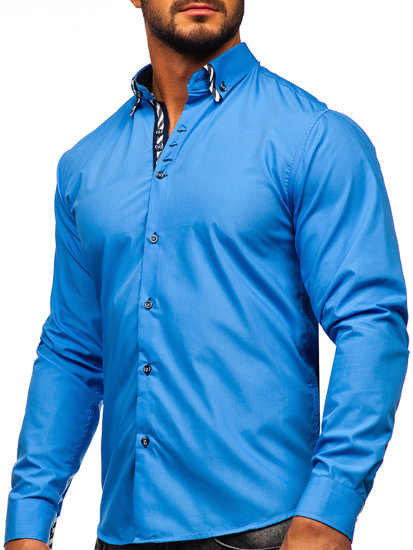 Men's Long Sleeve Shirt Blue Bolf 3762