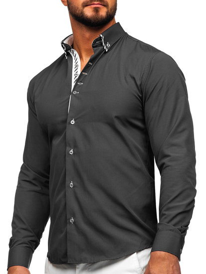 Men's Long Sleeve Shirt Graphite Bolf 3762