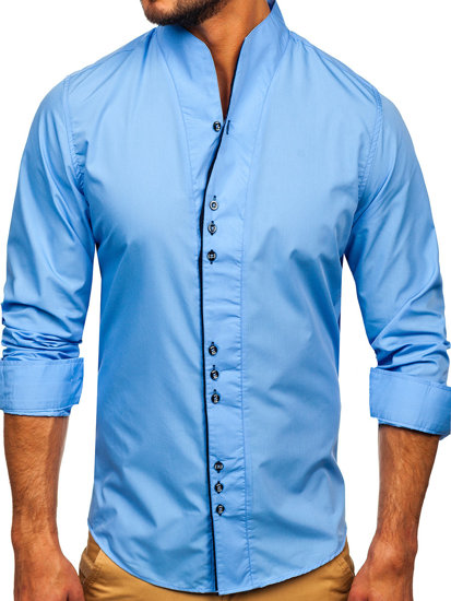 Men's Long Sleeve Shirt Light Blue Bolf 5720