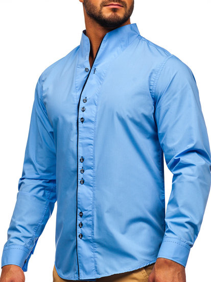 Men's Long Sleeve Shirt Light Blue Bolf 5720