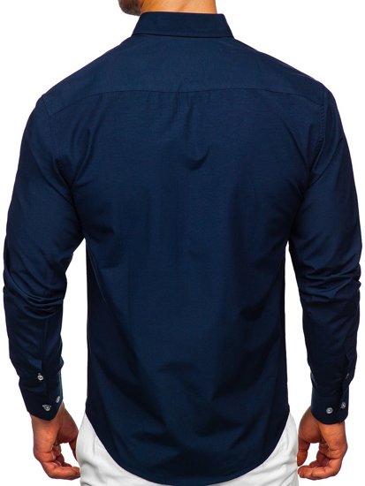 Men's Long Sleeve Shirt Navy Blue Bolf 20721