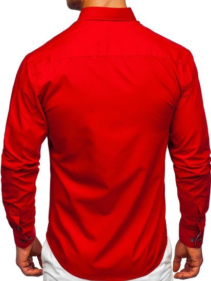 Men's Long Sleeve Shirt Red Bolf 20719