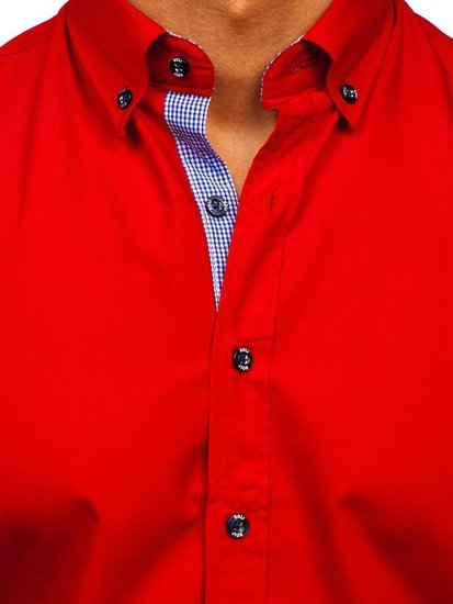 Men's Long Sleeve Shirt Red Bolf 20719