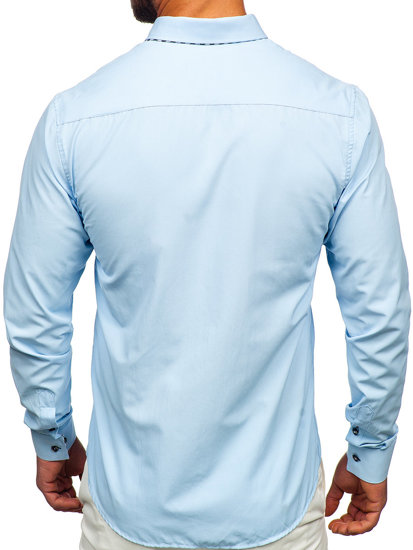 Men's Long Sleeve Shirt Sky Blue Bolf 3762