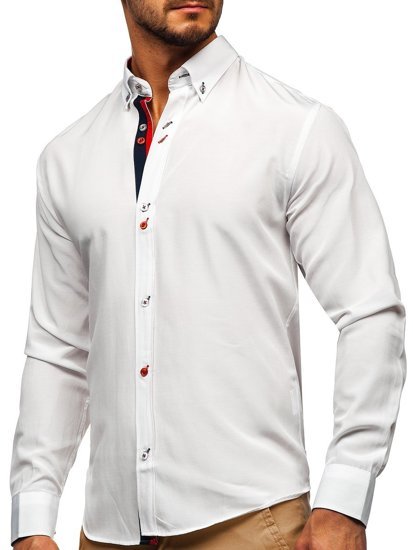 Men's Long Sleeve Shirt White Bolf 20710