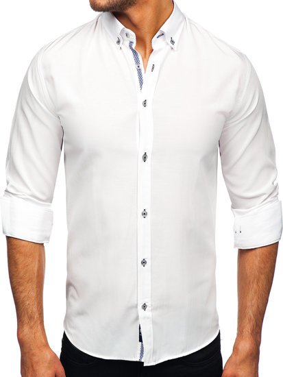 Men's Long Sleeve Shirt White Bolf 20717