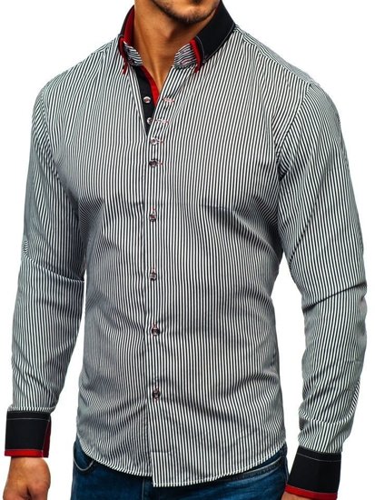 black and white striped shirt mens